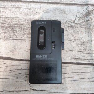 Sony BM-531 Microcassette Dictator Voice Recorder – Vintage Black